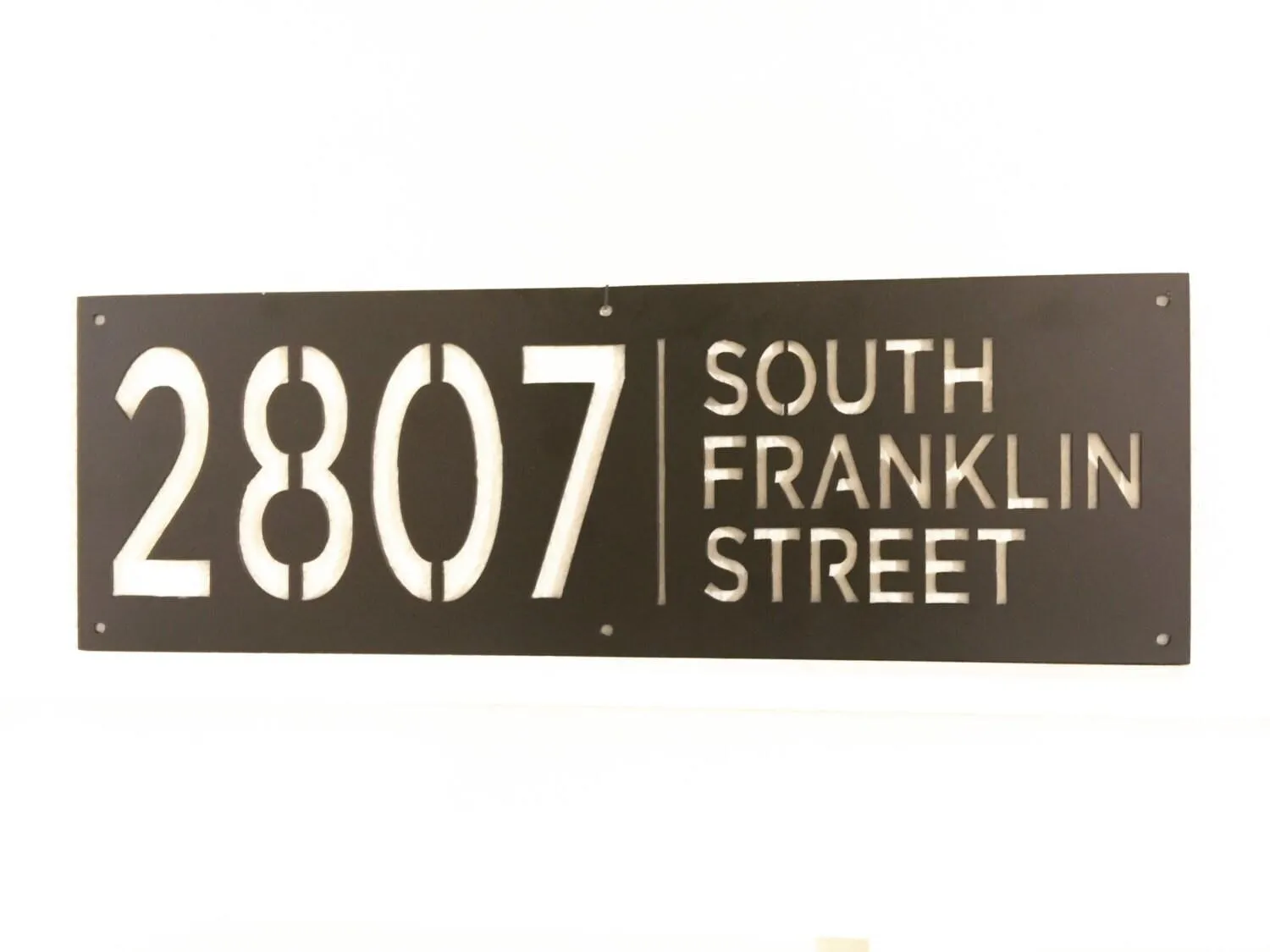 9in x 30in - 12g or 10ga thick - Custom Metal Address Sign House numbers and Street Address Sign - Plasma Cut from Mild Steel