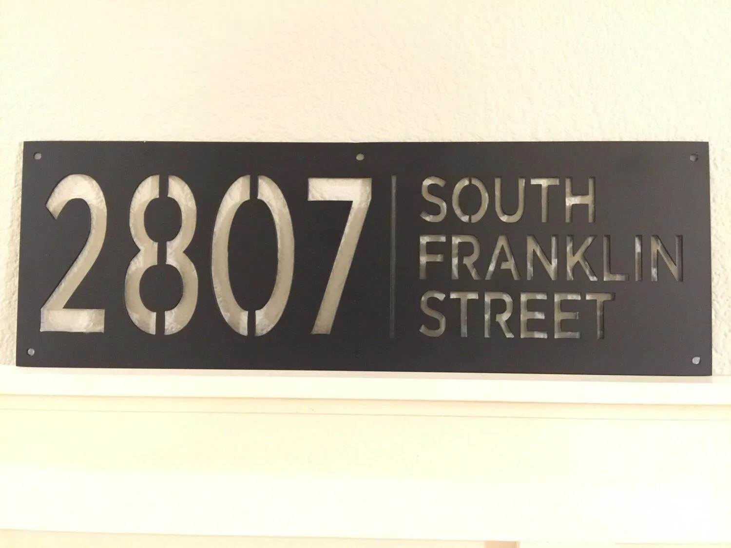 9in x 30in - 12g or 10ga thick - Custom Metal Address Sign House numbers and Street Address Sign - Plasma Cut from Mild Steel