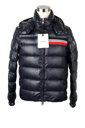 Brand Striped Puffer Jacket