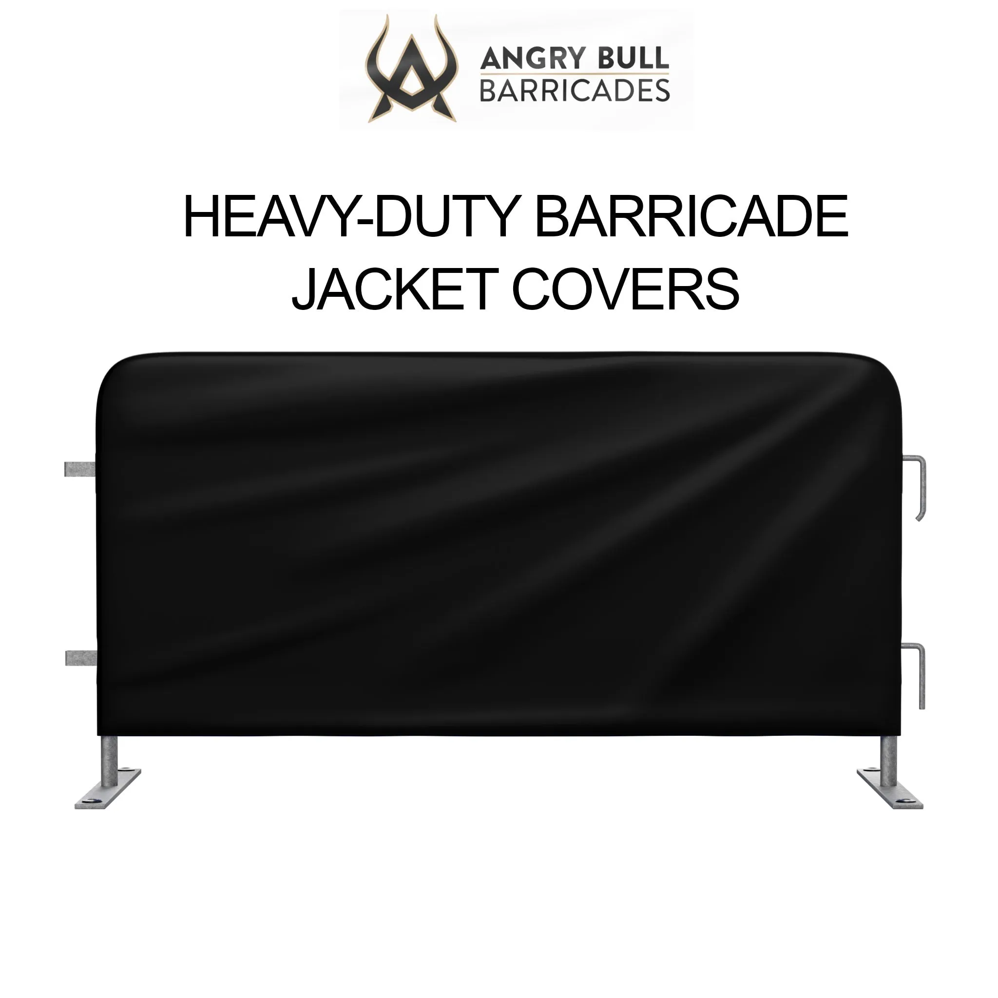 Custom Printed Heavy Duty Barricade Jacket Covers - Angry Bull Barricades