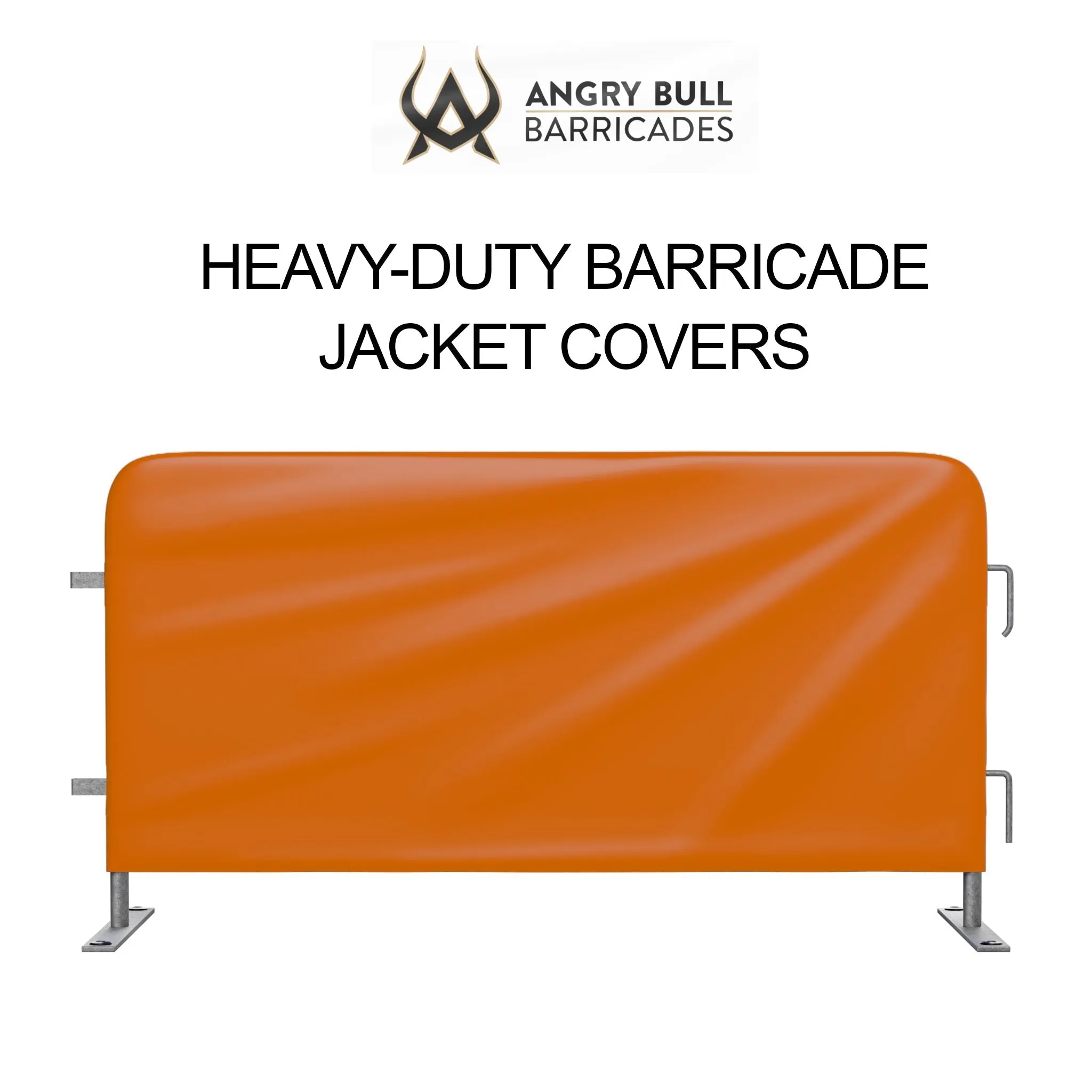 Custom Printed Heavy Duty Barricade Jacket Covers - Angry Bull Barricades