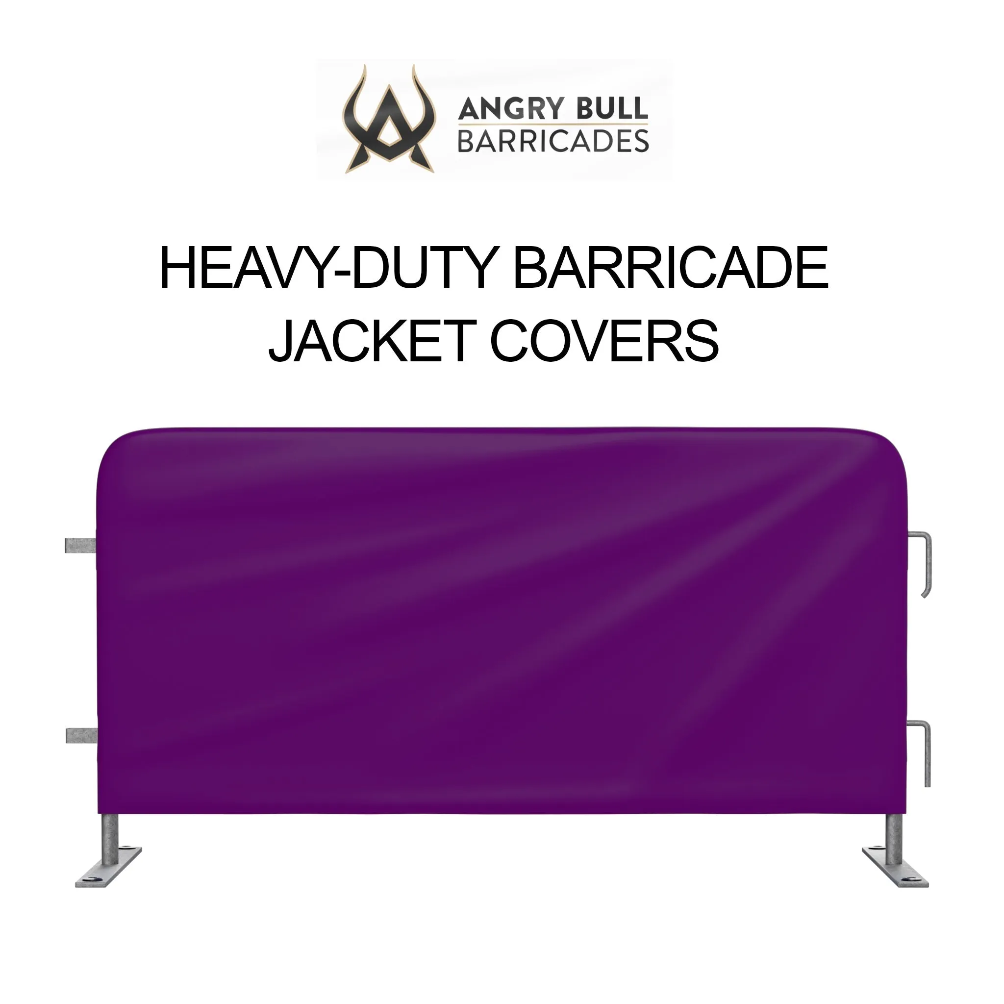 Custom Printed Heavy Duty Barricade Jacket Covers - Angry Bull Barricades