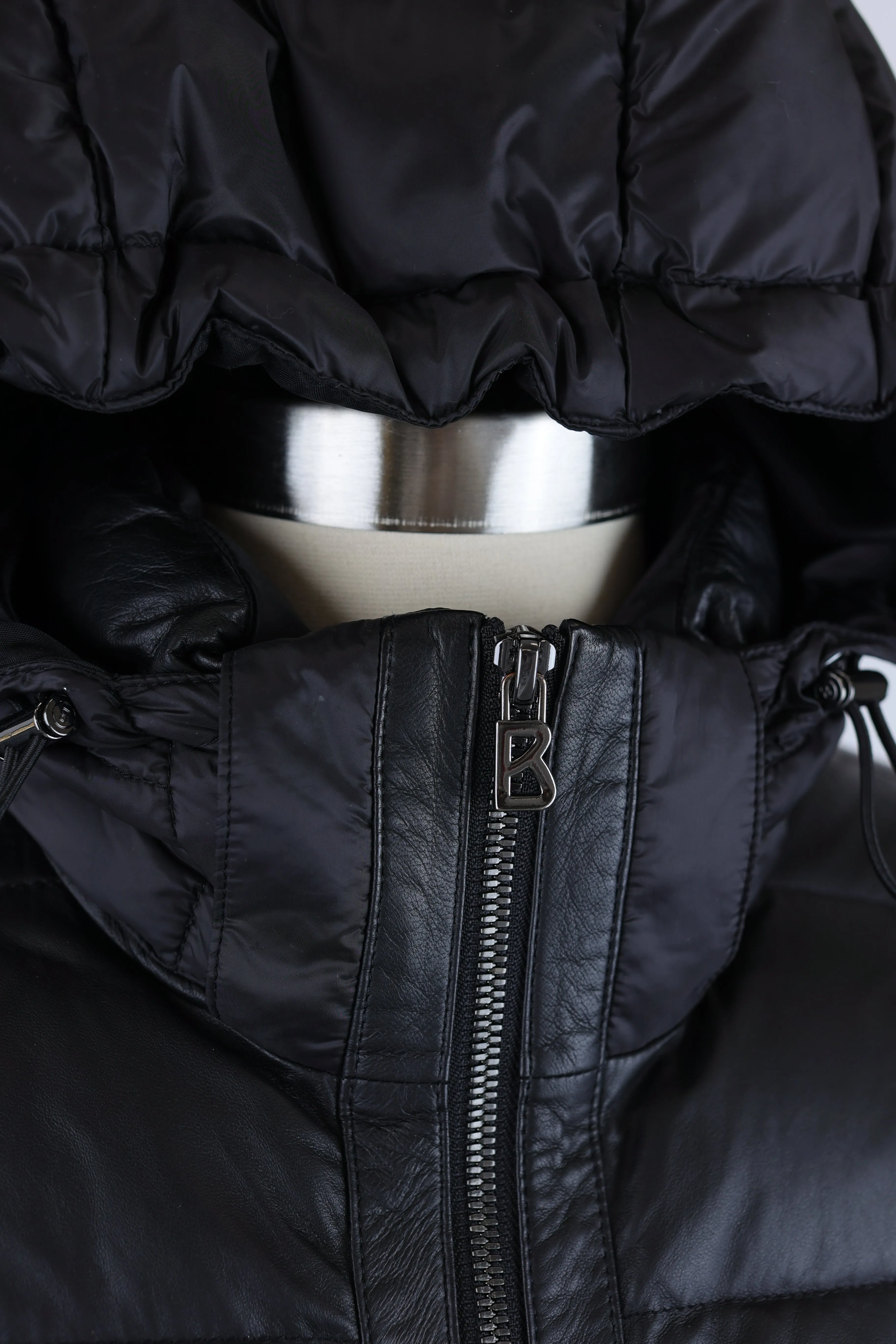 Leather Down Puffer Jacket