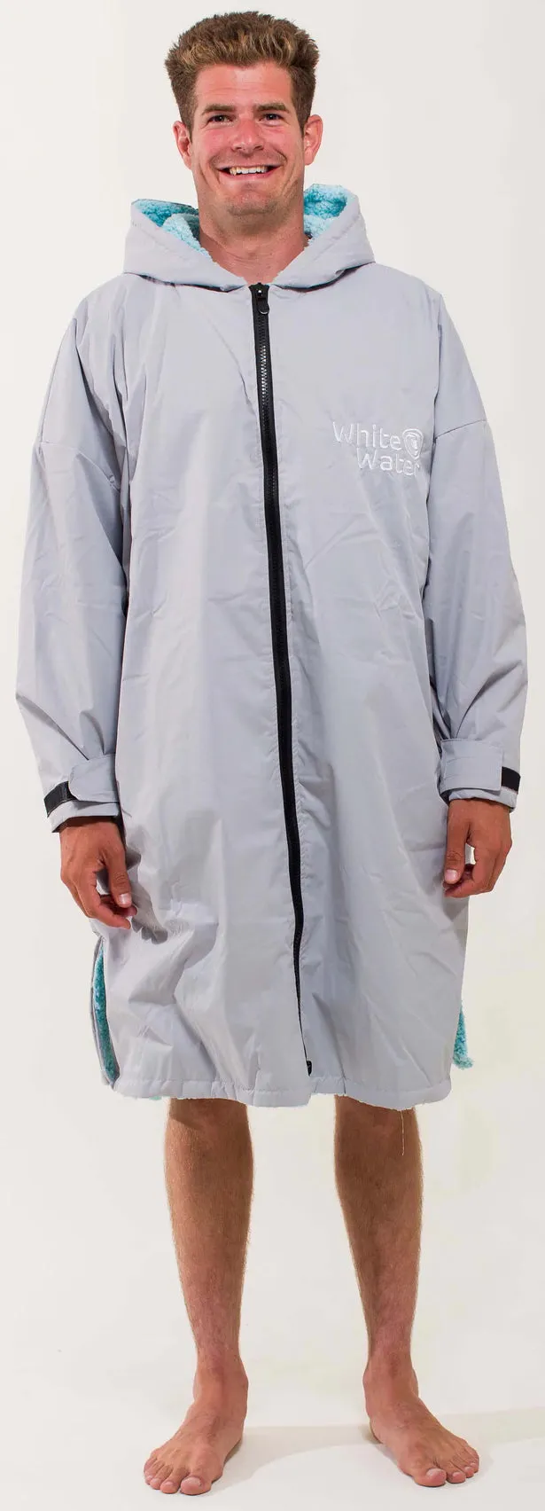 White Water Pro Changing Robe Grey Outer-Shell, Blue Lining Large